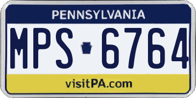 PA license plate MPS6764