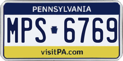 PA license plate MPS6769