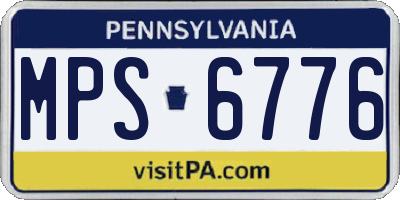 PA license plate MPS6776