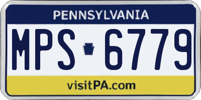 PA license plate MPS6779