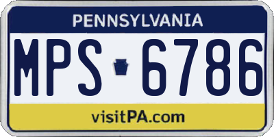 PA license plate MPS6786