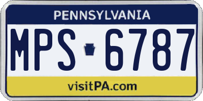 PA license plate MPS6787