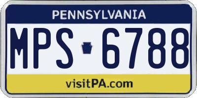 PA license plate MPS6788
