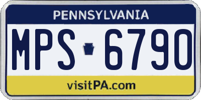 PA license plate MPS6790