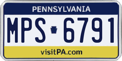 PA license plate MPS6791