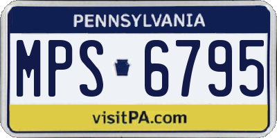 PA license plate MPS6795
