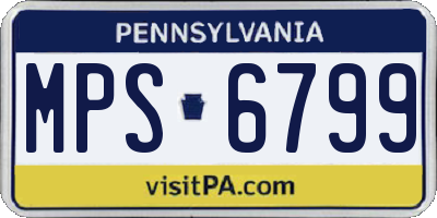 PA license plate MPS6799