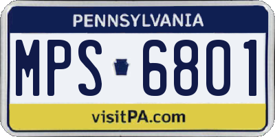 PA license plate MPS6801