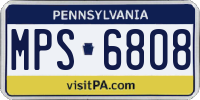 PA license plate MPS6808