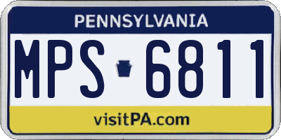 PA license plate MPS6811