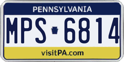 PA license plate MPS6814
