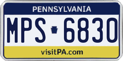 PA license plate MPS6830