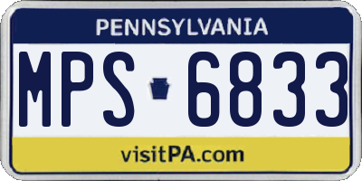 PA license plate MPS6833