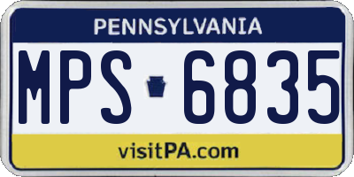 PA license plate MPS6835