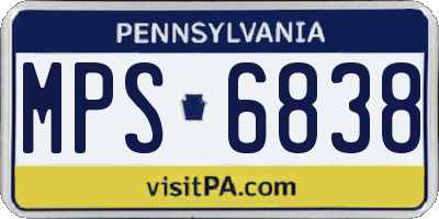 PA license plate MPS6838