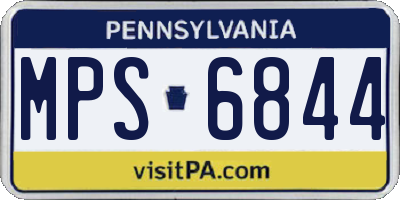 PA license plate MPS6844