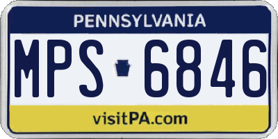 PA license plate MPS6846