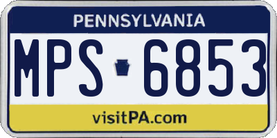PA license plate MPS6853