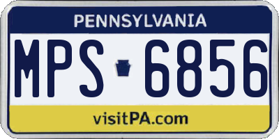 PA license plate MPS6856