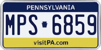 PA license plate MPS6859