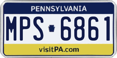 PA license plate MPS6861