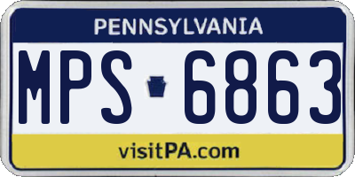 PA license plate MPS6863