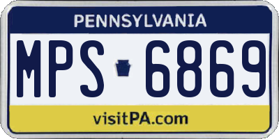 PA license plate MPS6869