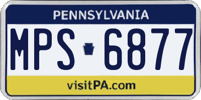 PA license plate MPS6877