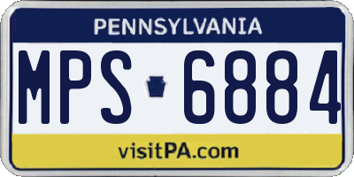 PA license plate MPS6884