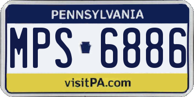 PA license plate MPS6886