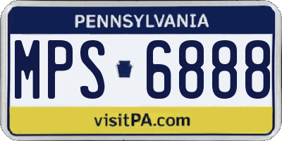 PA license plate MPS6888