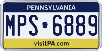 PA license plate MPS6889