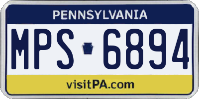 PA license plate MPS6894