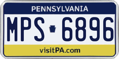 PA license plate MPS6896