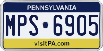 PA license plate MPS6905