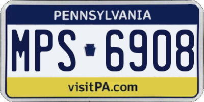 PA license plate MPS6908