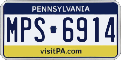 PA license plate MPS6914