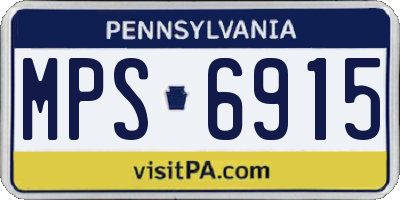 PA license plate MPS6915