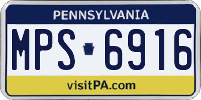 PA license plate MPS6916