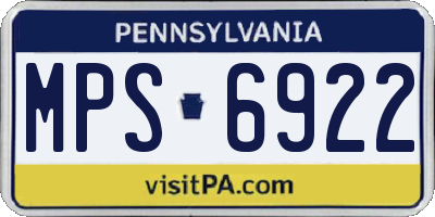 PA license plate MPS6922