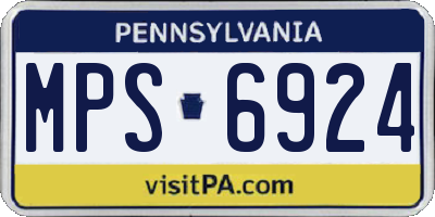 PA license plate MPS6924