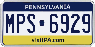 PA license plate MPS6929
