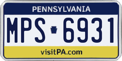 PA license plate MPS6931