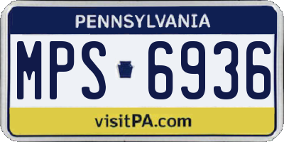 PA license plate MPS6936