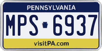 PA license plate MPS6937