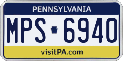 PA license plate MPS6940