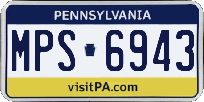 PA license plate MPS6943