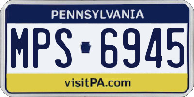 PA license plate MPS6945