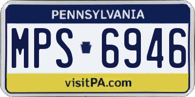 PA license plate MPS6946