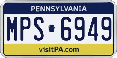 PA license plate MPS6949